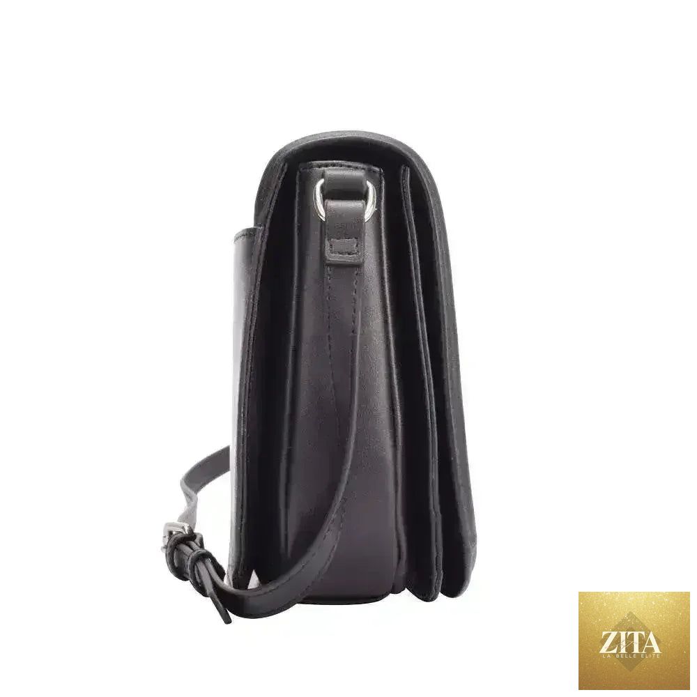 Luxurious small leather handbag by Femstylo featuring smooth finish, ideal for women's fashion accessories.