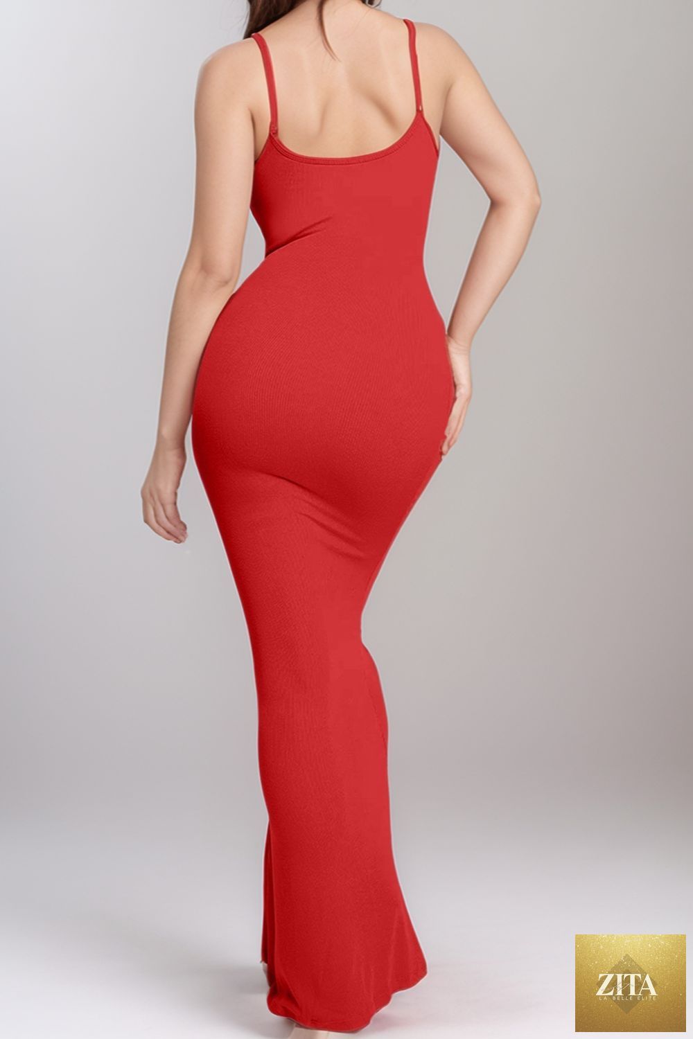 ShopBasicbae Basic Bae built-in shapewear sleeveless maxi dress, form-fitting black dress with a smooth silhouette and sleeveless design.