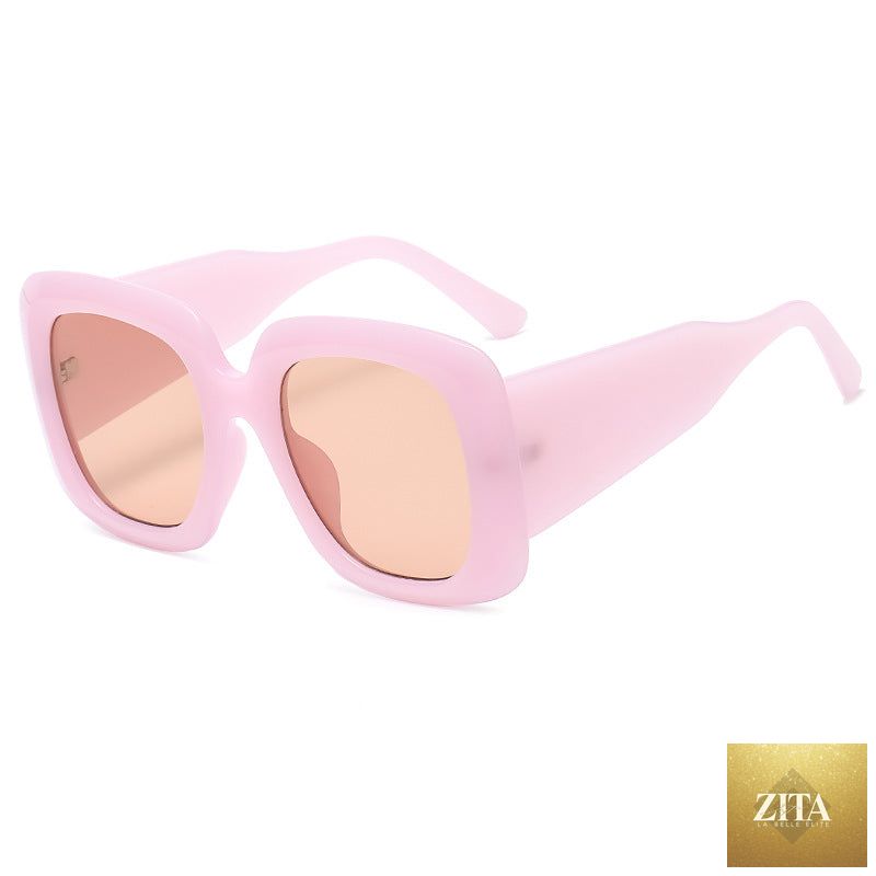 Retro outdoor UV400 sunglasses by FitiqueFit in six bold colorways, featuring stylish frames and tinted lenses.