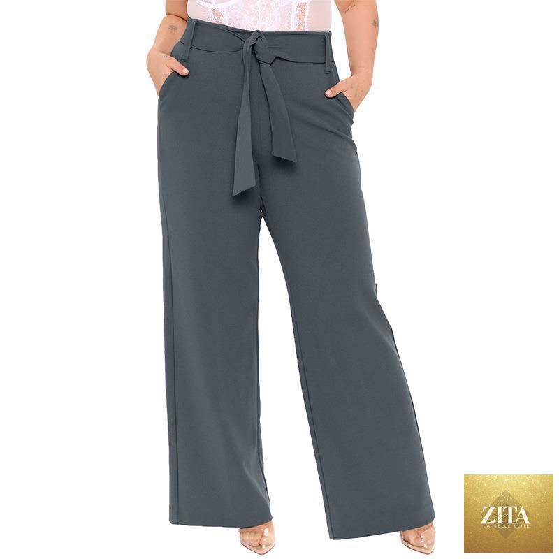 Women's solid-color casual pants by My Store, featuring a relaxed fit and comfortable fabric for everyday wear.