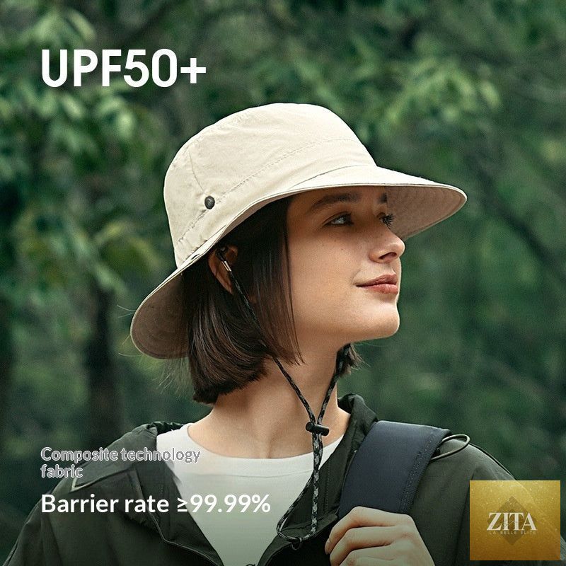 Zita La Belle Elite wide-brim UV protection nylon sun hat for women and men, breathable outdoor hat with wide brim for sunshade.