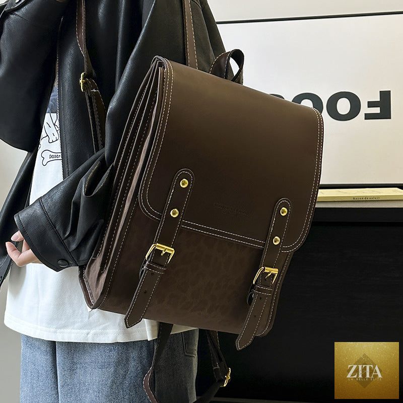 Large-capacity Social Buzz eSIMs commuter backpack with a sleek, street-ready design and multiple compartments for everyday convenience.