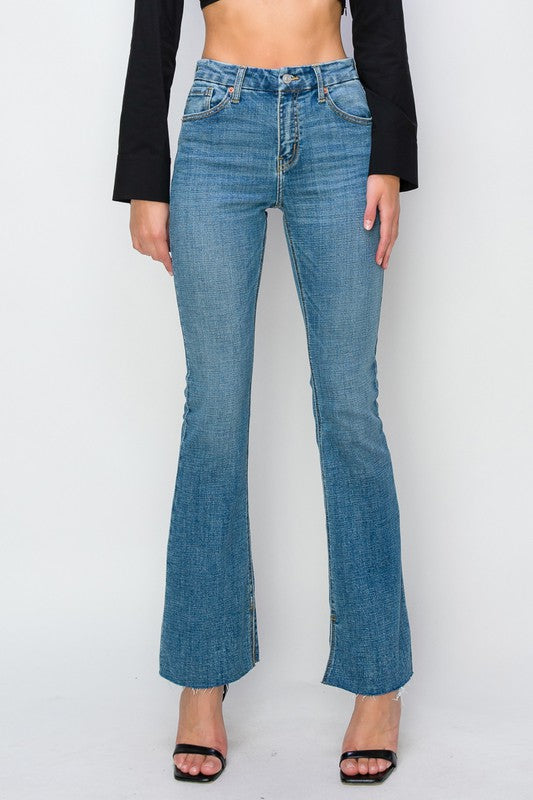 Paisley High Rise Flare Jeans (Reg & Plus)