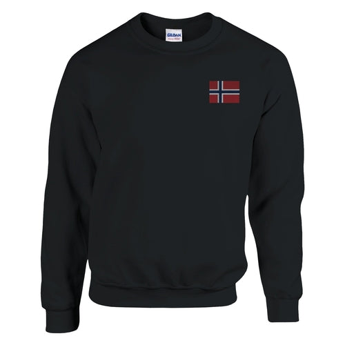 Sweat-shirt Drapeau de la Norvège en broderie Amethyst Clover