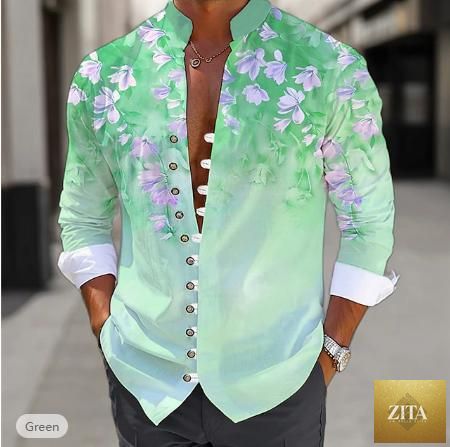 Mandotos men's 3D printed shirt top featuring a modern, vibrant design and casual fit, ideal for stylish everyday wear.