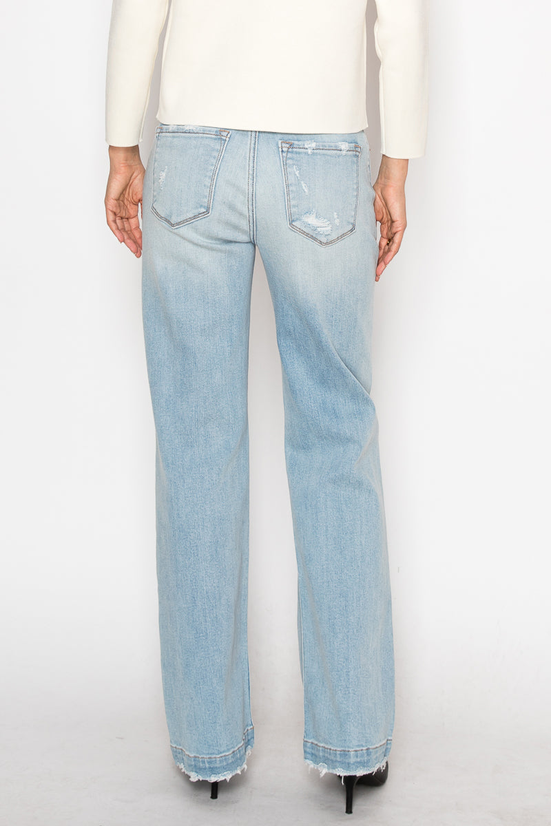 Tummy Control High Rise Relaxed Straight Leg Jean