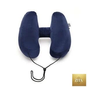 Travel neck pillow from Social Buzz eSIMs, soft and supportive for comfortable rest during journeys.