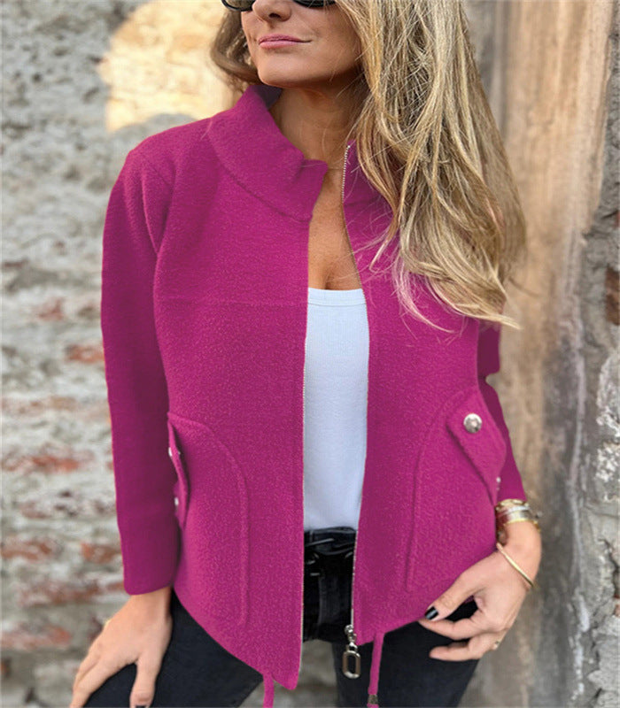 Women's professional blazer suit with lapel jacket in multiple colors, stylish and tailored by Social Buzz eSIMs.