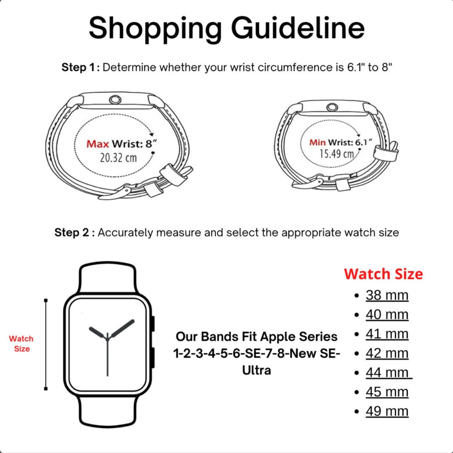 Luxury double wrap white leather Apple Watch band by LEATHERE, showcasing a sleek, stylish band for Apple Watch on a neutral background.