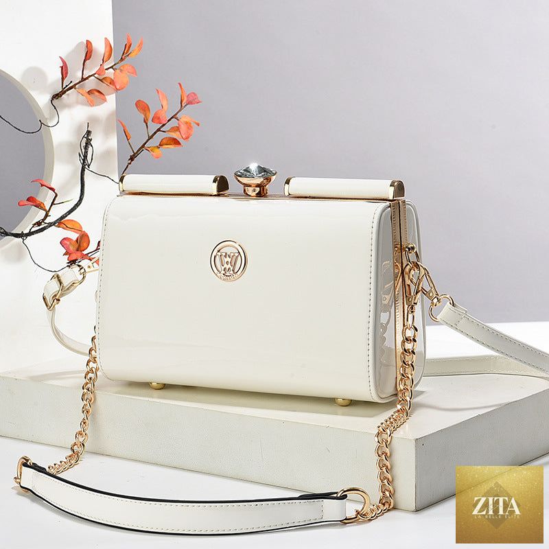 Social Buzz eSIMs trendy diamond-quilted shoulder bag with a premium textured surface, stylish and chic accessory for everyday use.