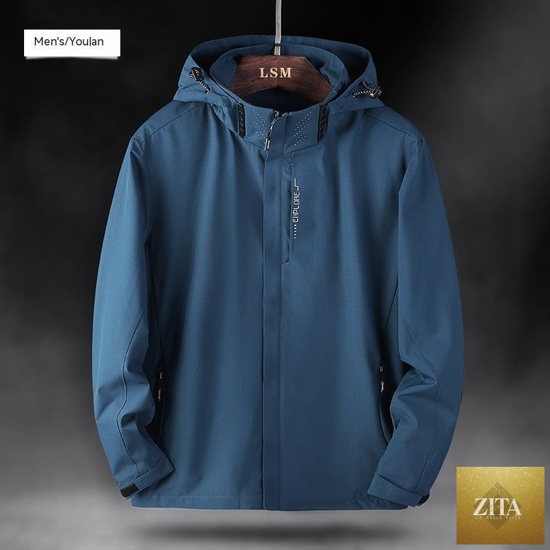 High-grade women's slimming trench coat by Social Buzz eSIMs, stylish outdoor waterproof mountaineering suit with a waist-slimming design.