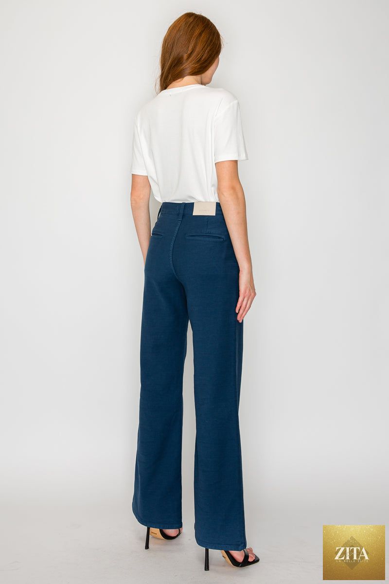 Anastasia high-rise wide flare jeans by Artemis Vintage featuring tummy control and classic denim style.
