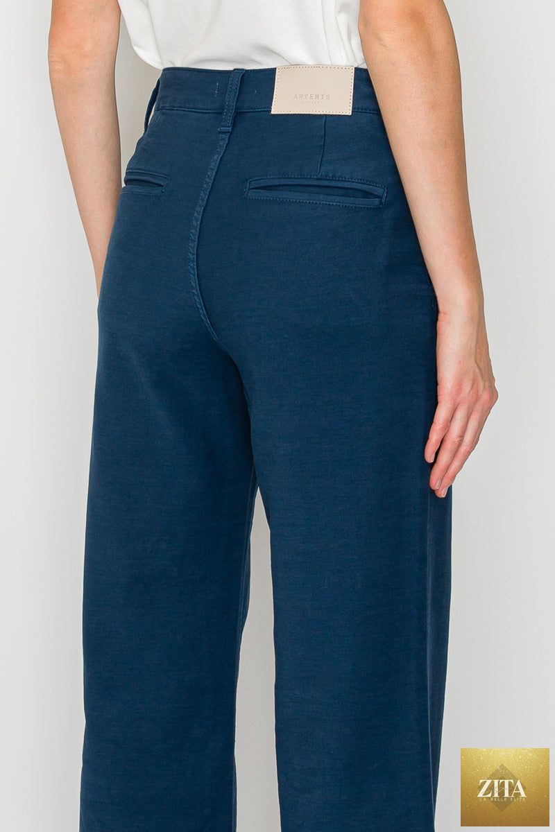 Anastasia high rise wide flare jeans by Artemis Vintage with tummy control, dark denim, and classic five-pocket design.