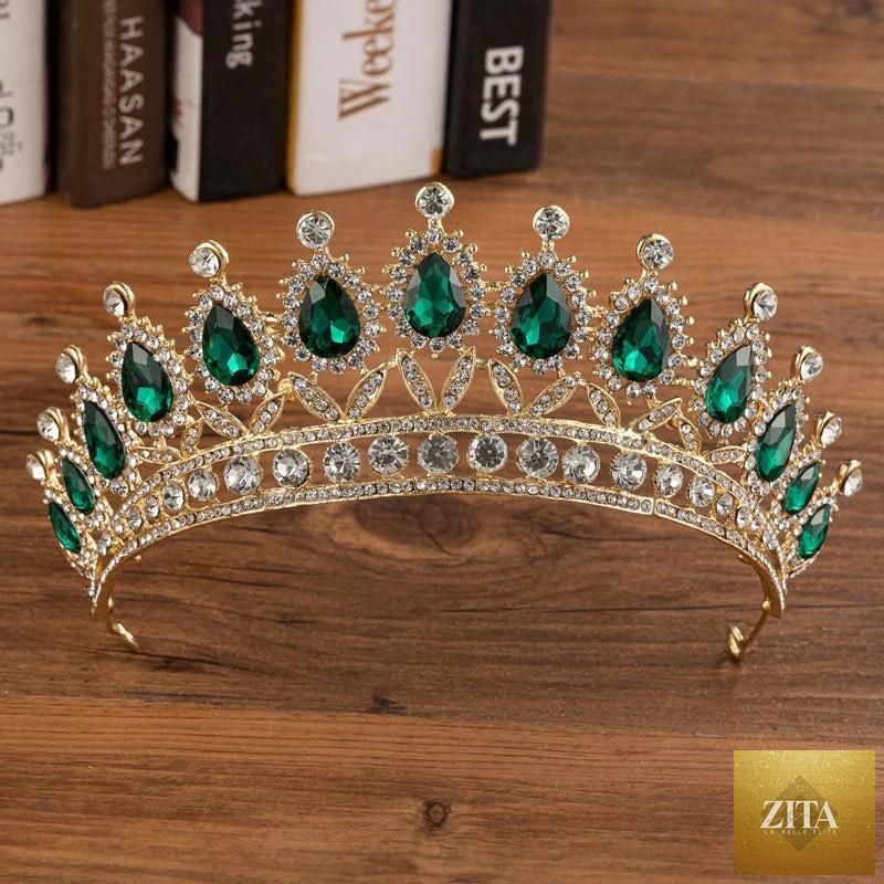 Elegant bridal crown featuring alloy and diamond accents, perfect for wedding fashion and wedding headdresses.