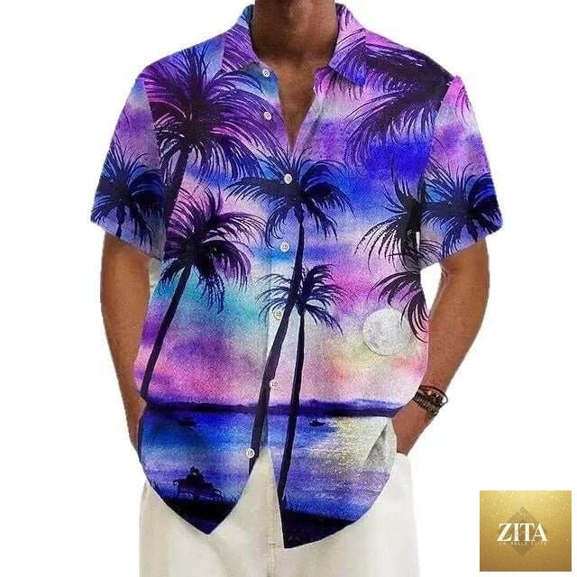 Men's floral print casual shirt by SnagBag, featuring a vibrant, unique design with short sleeves and a relaxed fit.