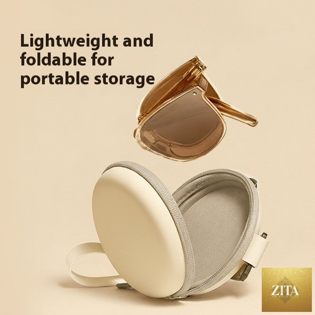 FitiqueFit folding sunglasses with case, available in multiple colors, stylish eyewear perfect for travel and outdoor use.