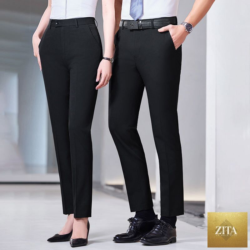 High-waisted Tailored Draping Formal Trousers That Flatter