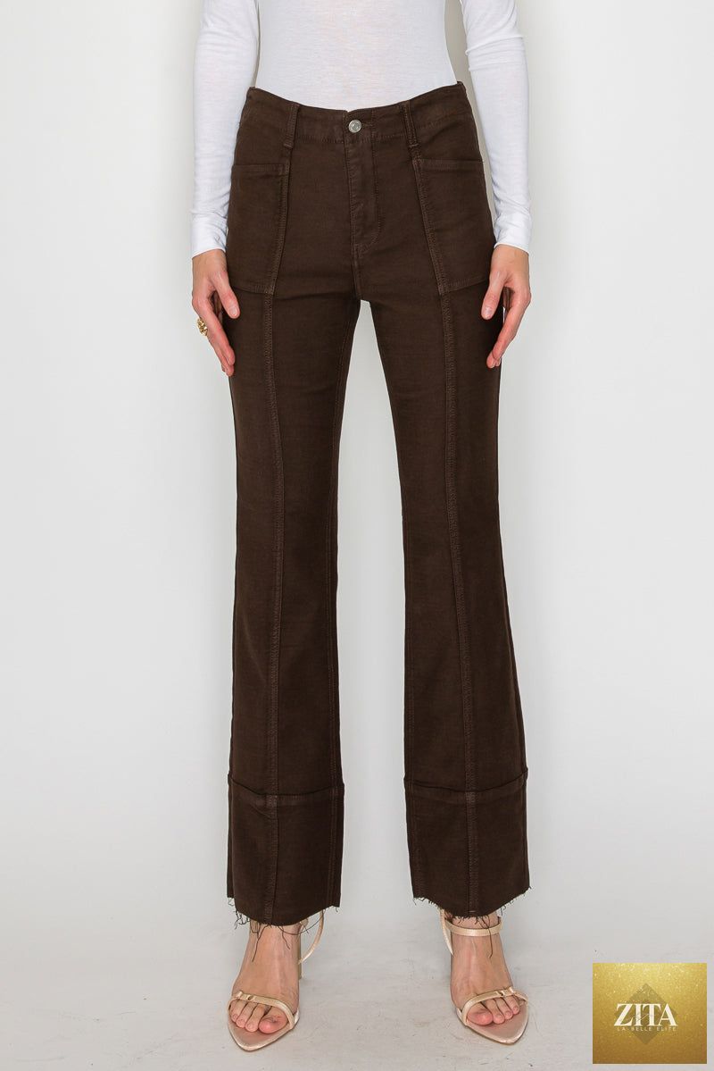 Artemis Vintage Helena high-rise bootcut jeans with tummy control, dark wash denim, and classic five-pocket design.