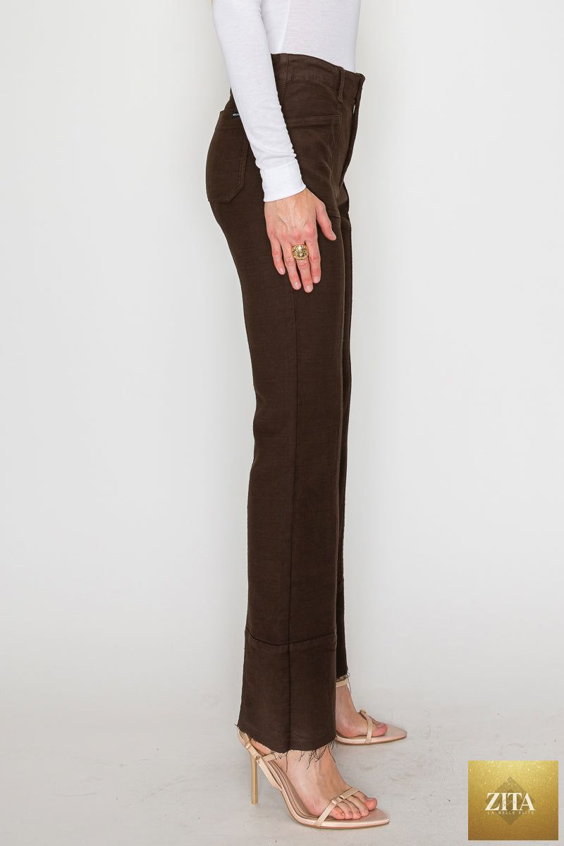 Artemis Vintage Helena Tummy Control High Rise Bootcut Jeans showcasing dark denim fabric, high waist, and classic bootcut style.