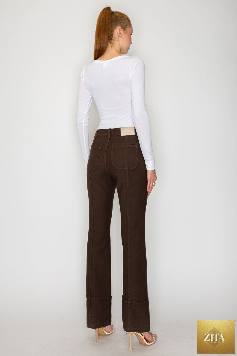 Artemis Vintage Helena high-rise bootcut jeans with tummy control, dark wash denim, and classic five-pocket design.