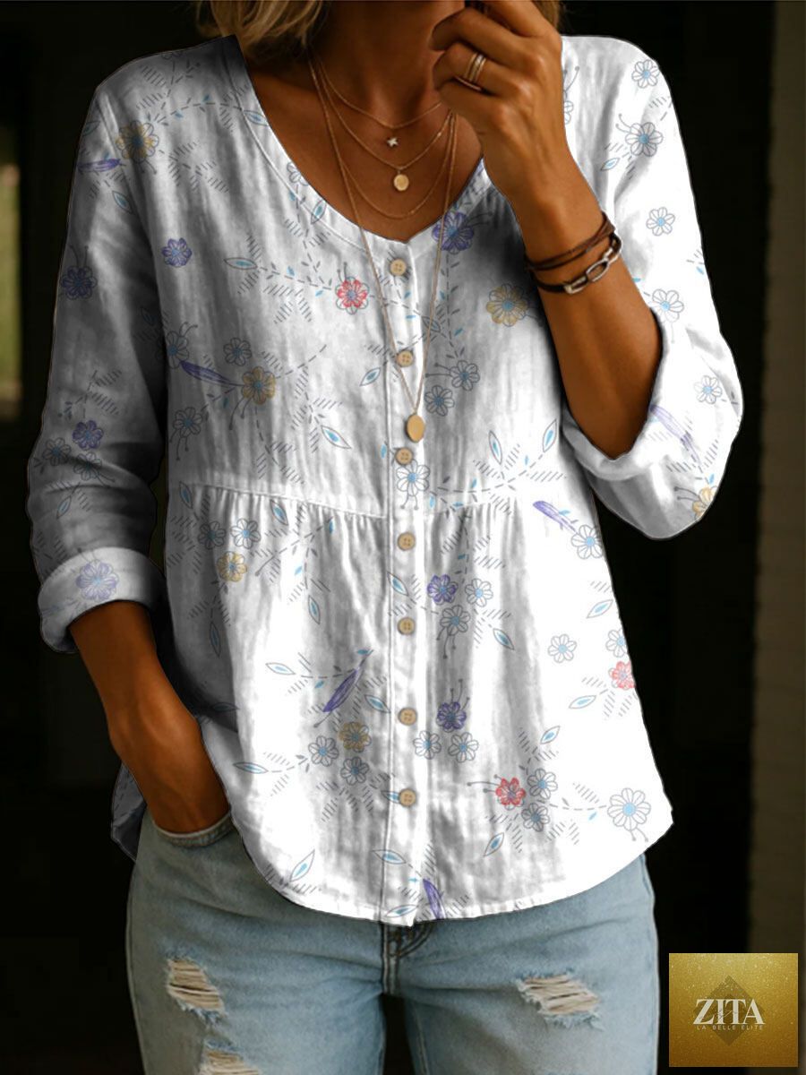 Plus-size printed boho cardigan by Zita La Belle Elite, loose fit with 3/4 sleeves and stylish design, perfect for casual wear.