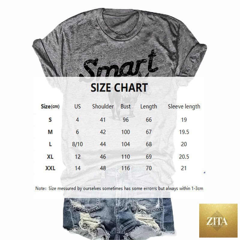 Zita La Belle Elite women's casual summer T-shirt with round neck and short sleeves, perfect for everyday wear.