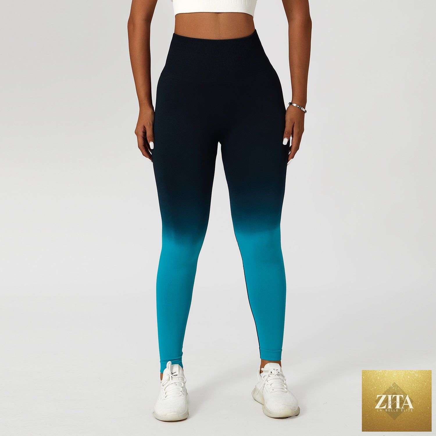 Gradient Fitness High Waist Sportswear Tight Outdoor Pants
