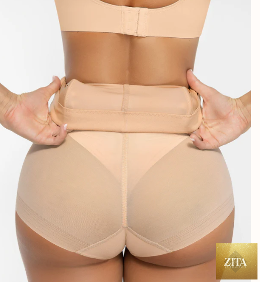 High-waisted sculpting tummy-control shorts from My Store, featuring smooth fabric and shaping fit for slimming and support.