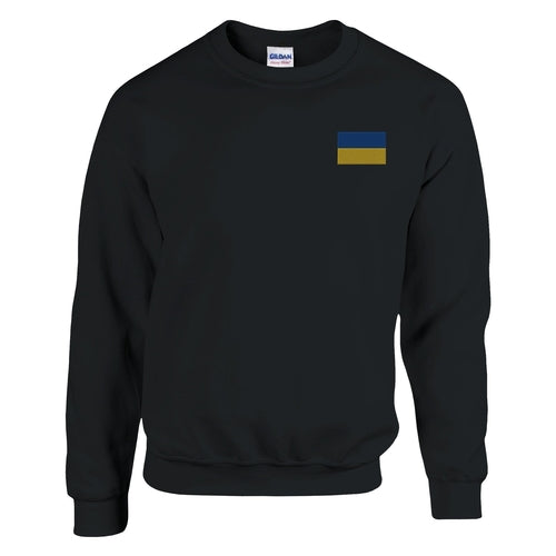 Sweat-shirt Drapeau de l'Ukraine en broderie Amethyst Clover