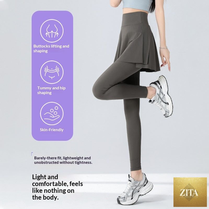 Women’s high-waisted yoga pants with a butt-lifting effect, black stretchy fabric, and comfortable fit for active wear.