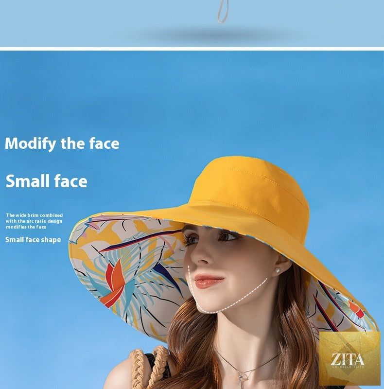 Double-sided Plus-sized Sun Hat