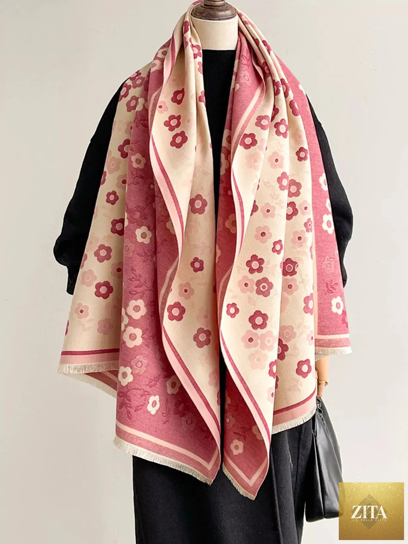 Floral Print Warm Winter Scarf