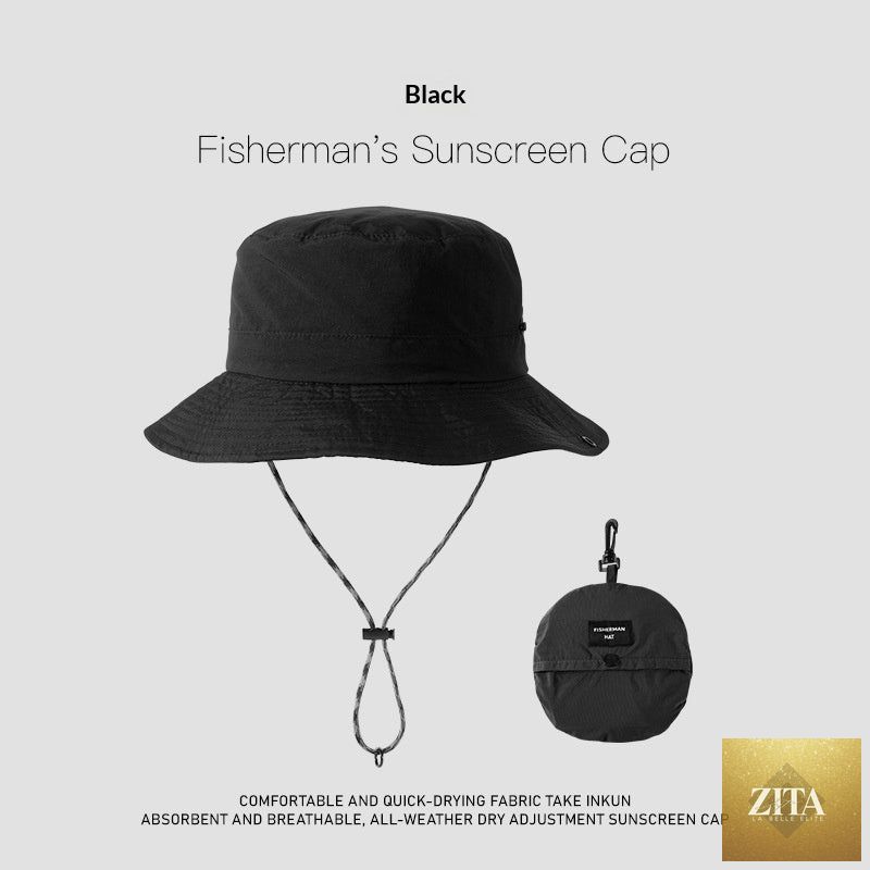 Wide-brim UV protection nylon sun hat by Zita La Belle Elite, breathable outdoor hat for women and men, shown in natural outdoor setting.