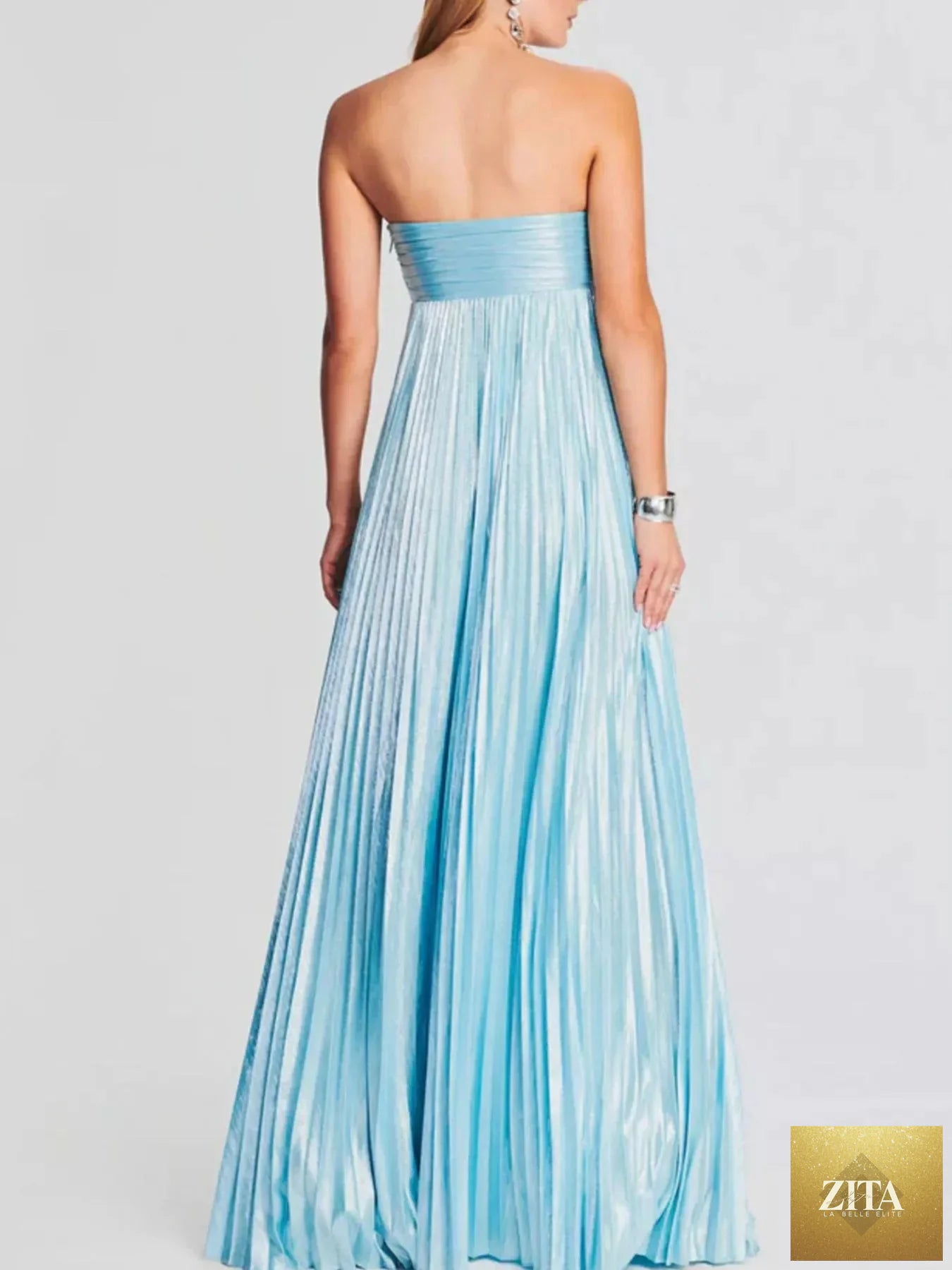 Split sweetheart neckline tube maxi dress by Shopiebay, featuring a flowing silhouette and stylish design perfect for summer events.