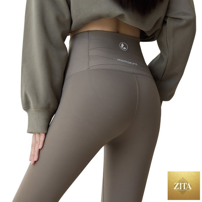 Women's shark print leggings by My Store, thin outerwear-style leggings suitable for spring and fall, shown in the image.