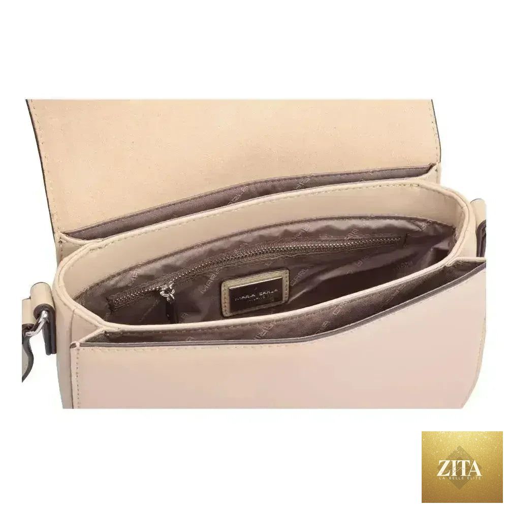 Luxurious Femstylo Maria Carla small leather handbag with smooth finish, elegant women’s fashion accessory.