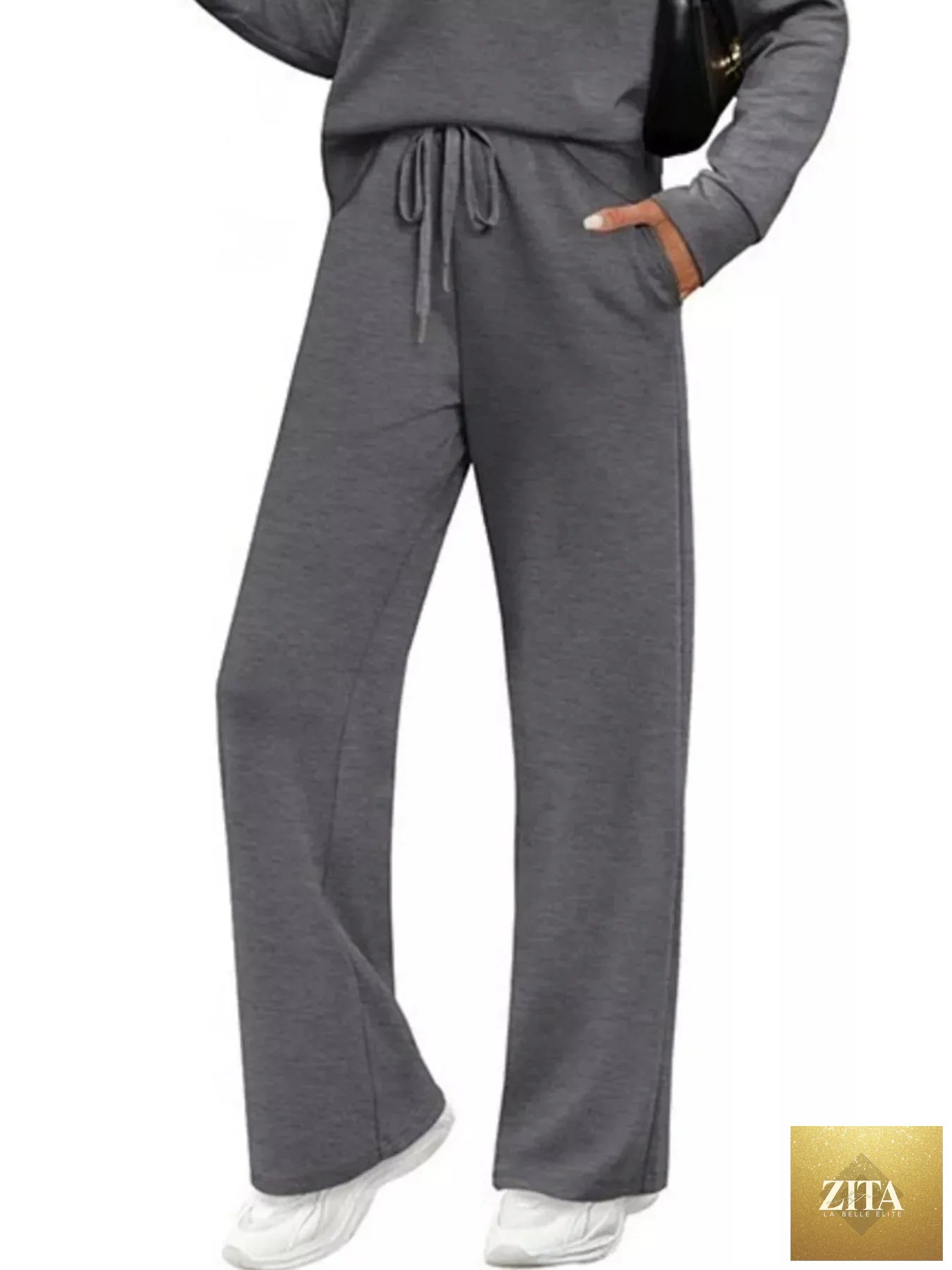 Full Size Long Sleeve Round Neck Top and Pants Set Plus Size