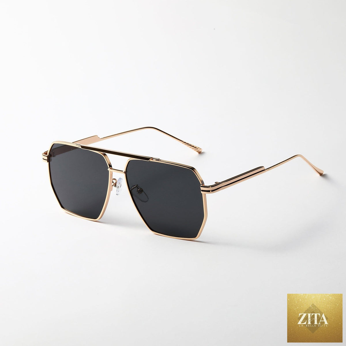 FitiqueFit double beam large frame sunglasses with retro style, UV400 protection, featuring bold design and oversized lenses.