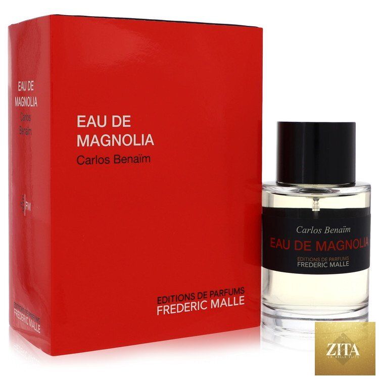 Frederic Malle Eau De Magnolia unisex perfume bottle, 3.4 oz, with elegant design and floral fragrance.
