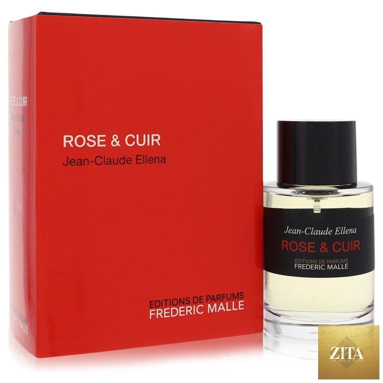 Frederic Malle Rose & Cuir EDP 3.4 oz unisex perfume bottle with elegant packaging and floral leather scent details.