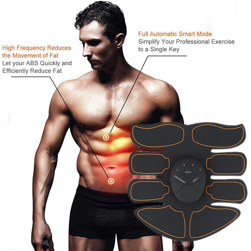 EMS Abdominal Muscle Toning Trainer ABS Stimulator Toner Fitness Puce Gaia