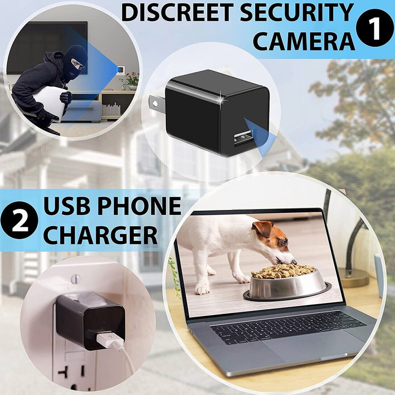 Mini Hidden Camera Home Security Nanny Cam Full HD 1080P DVR Night Puce Gaia
