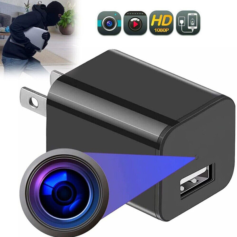 Mini Hidden Camera Home Security Nanny Cam Full HD 1080P DVR Night Puce Gaia