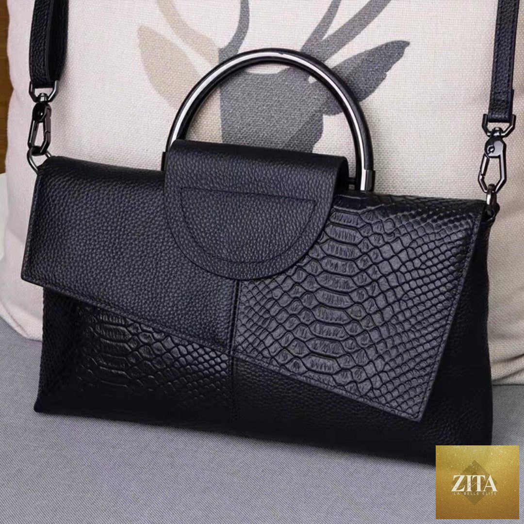 Large capacity crocodile pattern evening clutch bag for women, stylish banquet handbag with a fashionable, elegant design.
