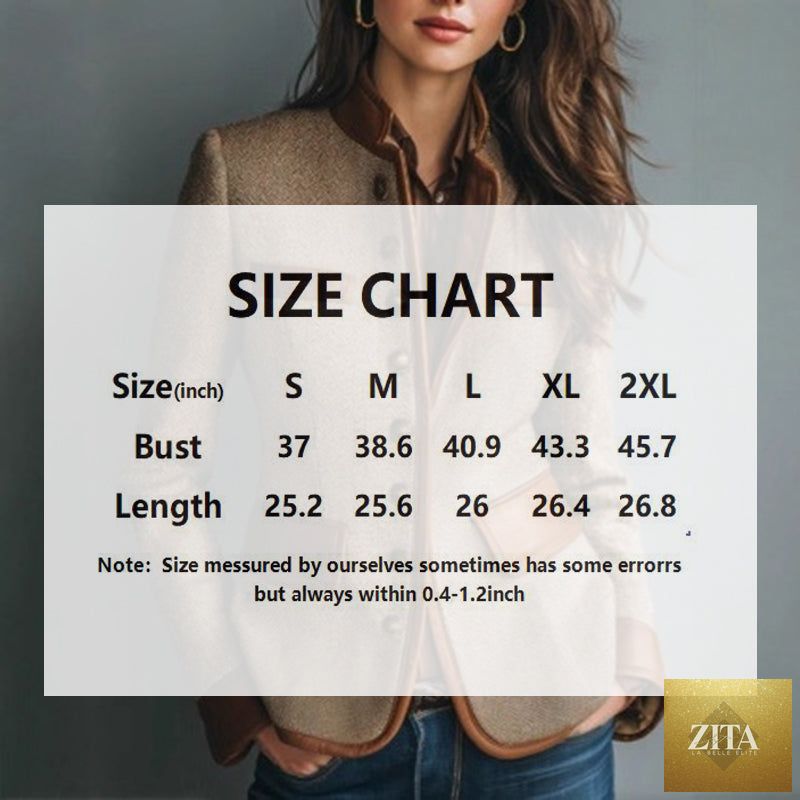 Women's retro elegant jacket by FitiqueFit, featuring a classic tailored design in a stylish, timeless silhouette.