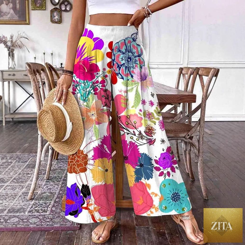 Plus-size women's casual wide-leg denim athletic pants with slim fit, featuring a relaxed style and comfortable fit.