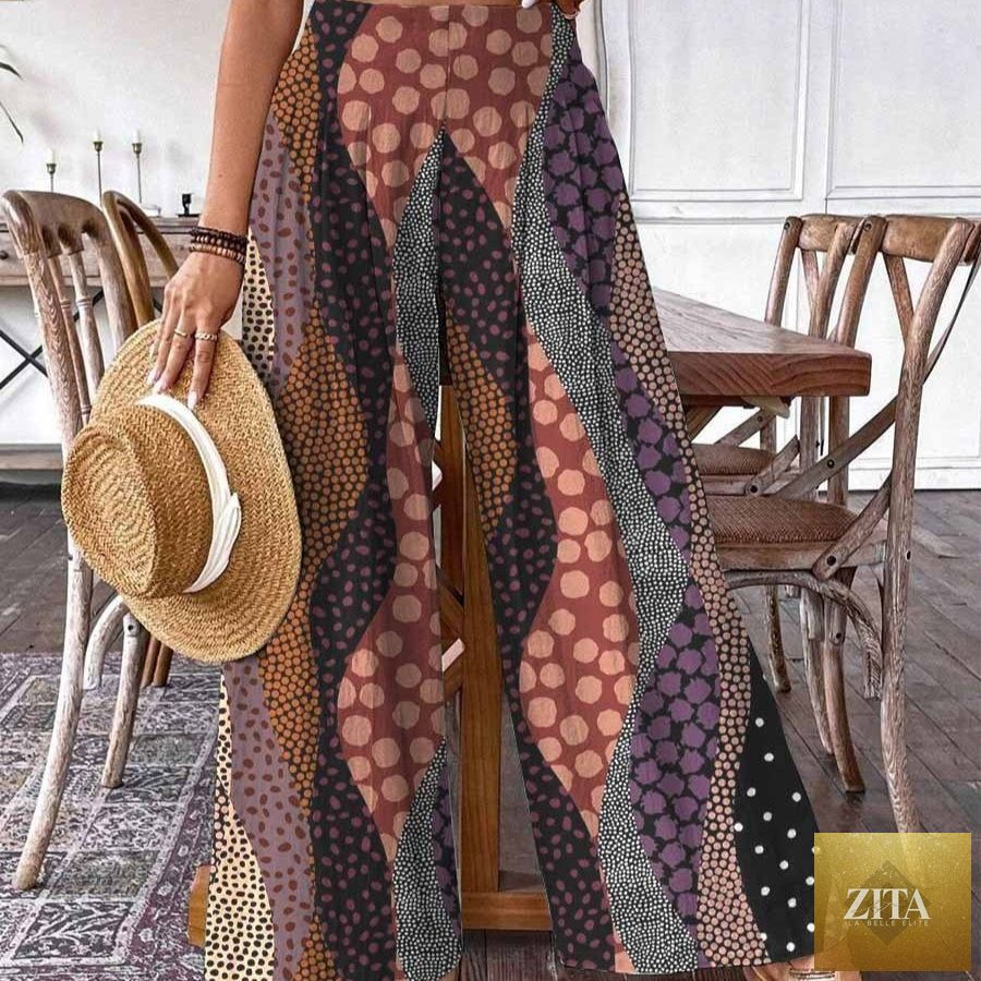 Plus-size women's denim wide-leg athletic pants with casual fit, showcasing the slim style and comfortable design.