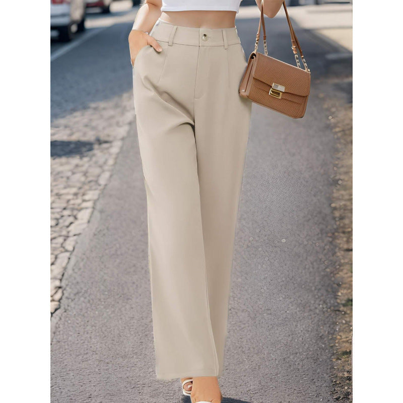 Women’s elegant FitiqueFit suit pants with pockets, casual office trousers in a tailored design, suitable for professional wear.