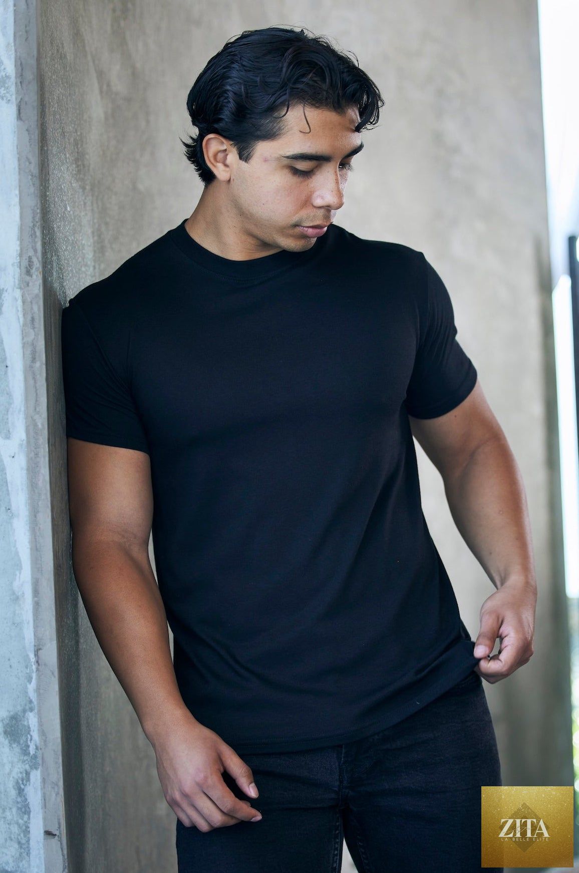 Men's Spun Bamboo short sleeve t-shirt in classic cut, made from bamboo viscose and organic cotton, shown on a plain background.