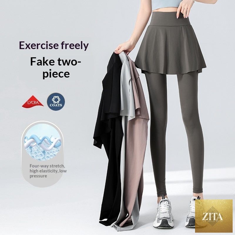 Women’s high-waisted yoga pants with butt-lifting effect, shown in black, featuring stretchy fabric and fitted design for active wear.